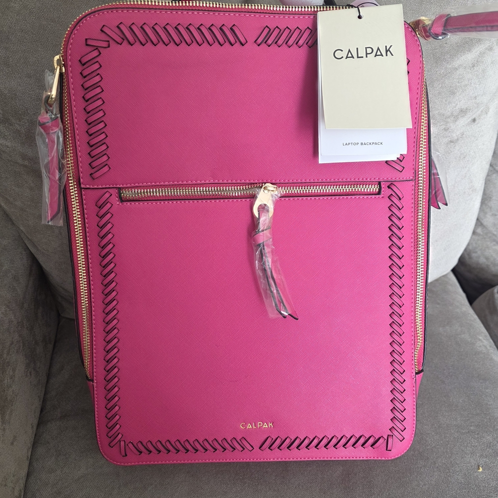 Calpak Pink Laptop Backpack - Picture 2 of 8